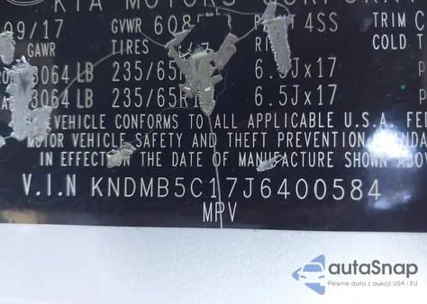 2018 Kia Sedona Lx from USA, damaged, VIN KNDMB5C17J6400584